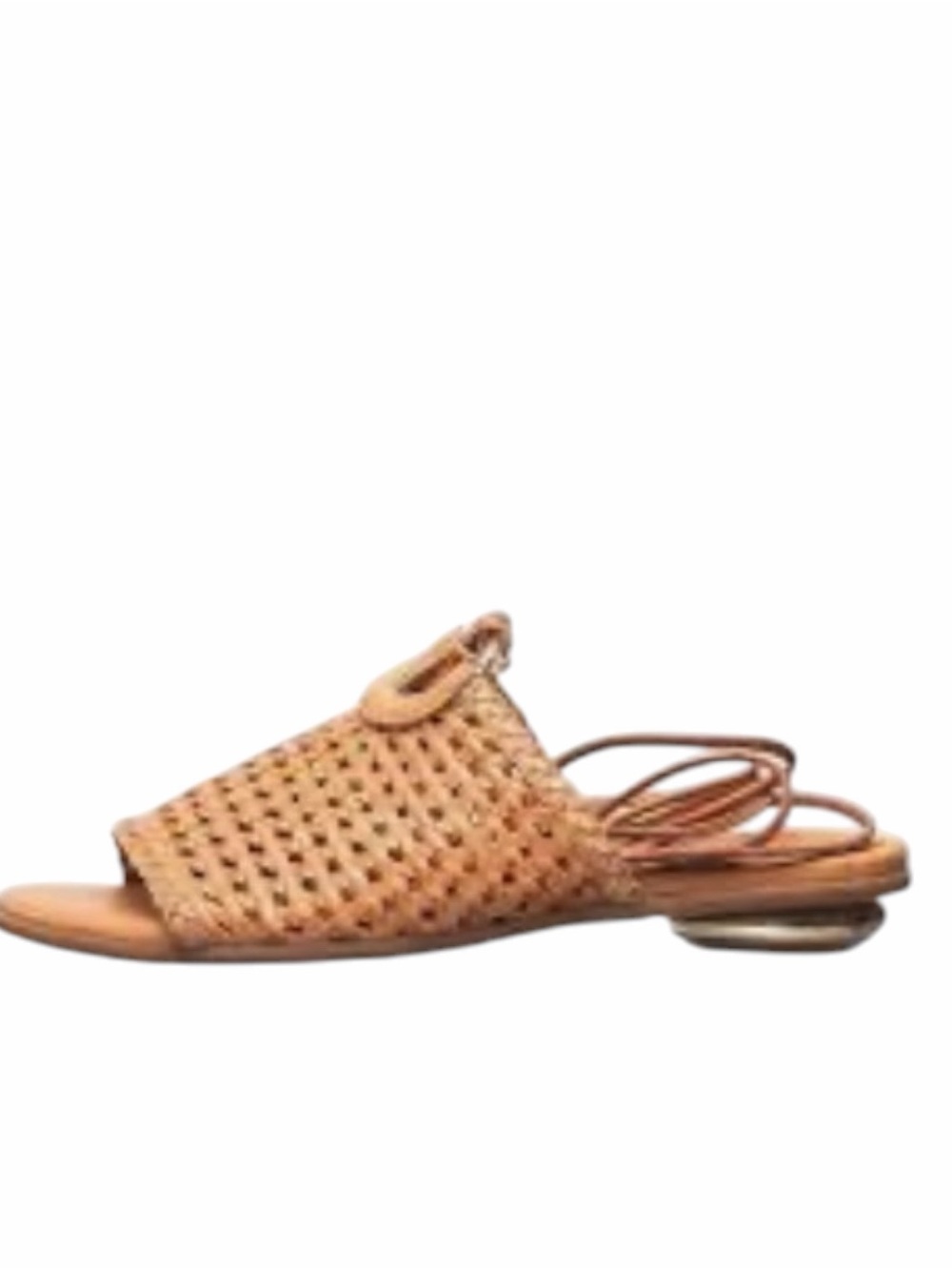 Antelope Brown Woven Leather Ciara Ankle Strap Sandals Shoes size 39/8 - Picture 4 of 9